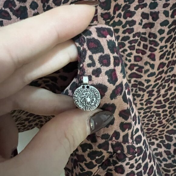 Maison Scotch Createurs de Vetements Animal Print Button Front Shirt SZ 3 - Picture 7 of 8